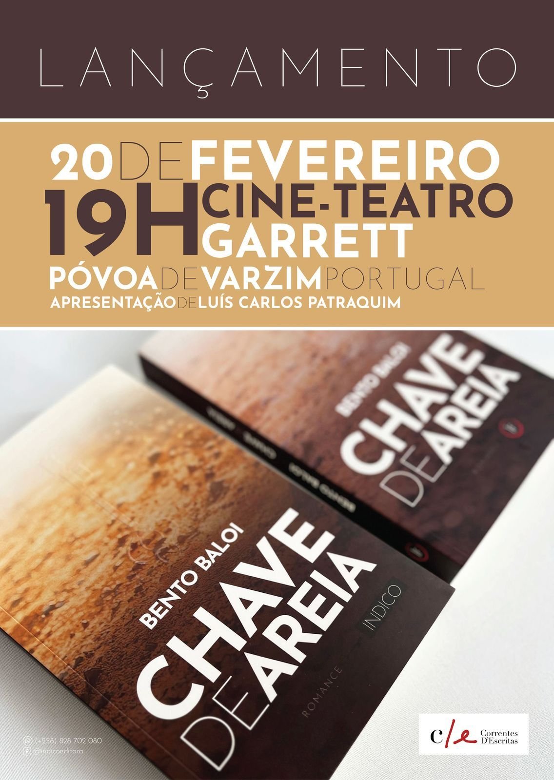 Bento Baloi lança o livro “Chave de Areia” – Portugal